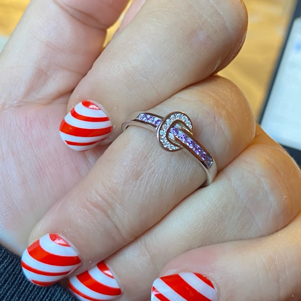 Amethyst belt buckle Ring